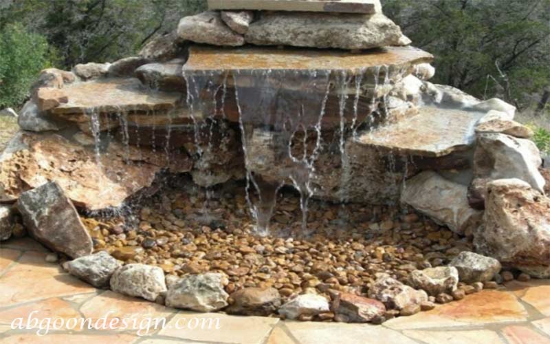 ساخت آبنما صخره ای و باغی |آبگون دیزاین