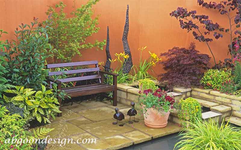طراحی باغچه کوچک در حیاط خانه|آبگون دیزاین