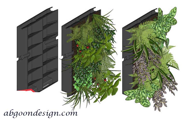 اجزای زیرسازی دیوار سبز | آبگون دیزاین