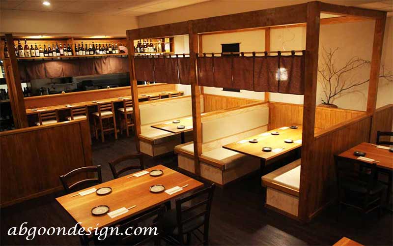 طراحی داخلی رستوران سنتی ژاپنی