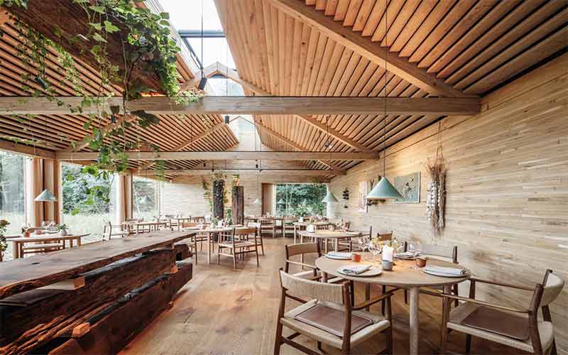 طراحی معماری باغ رستوران سنتی
